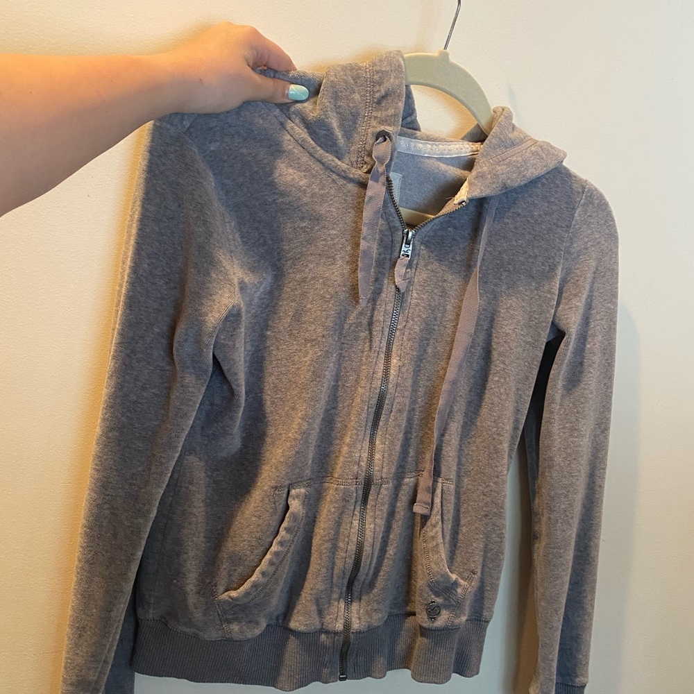 Hollister Gray Zip-Up Sweatshirt